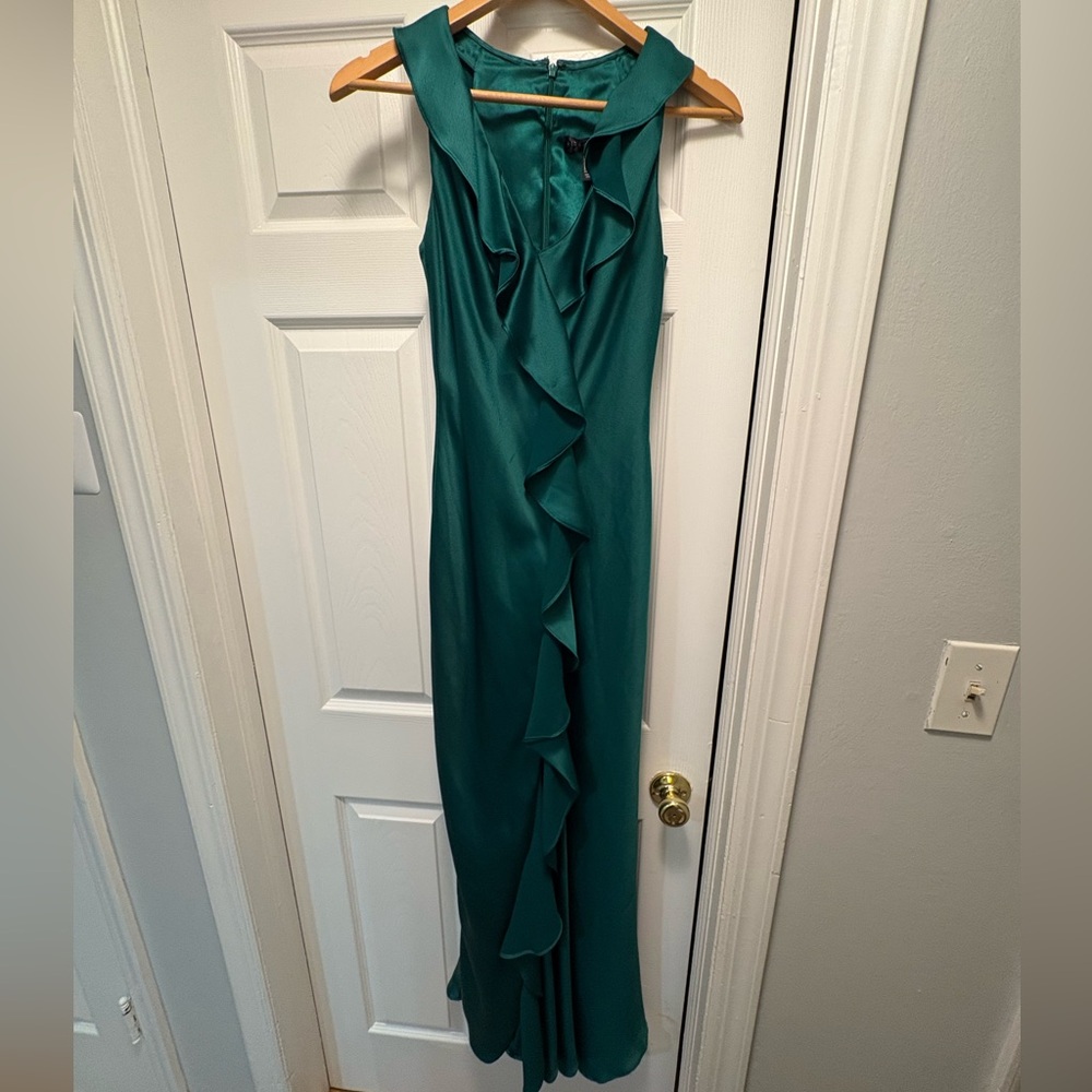 Aidan Mattox ruffle gown